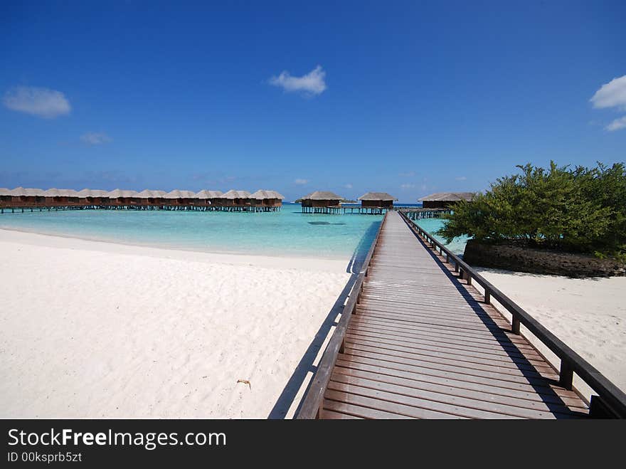 A passage to waters suites on Full Moon, Maldives. A passage to waters suites on Full Moon, Maldives