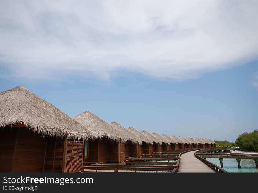 In Front Of Water Bungalows