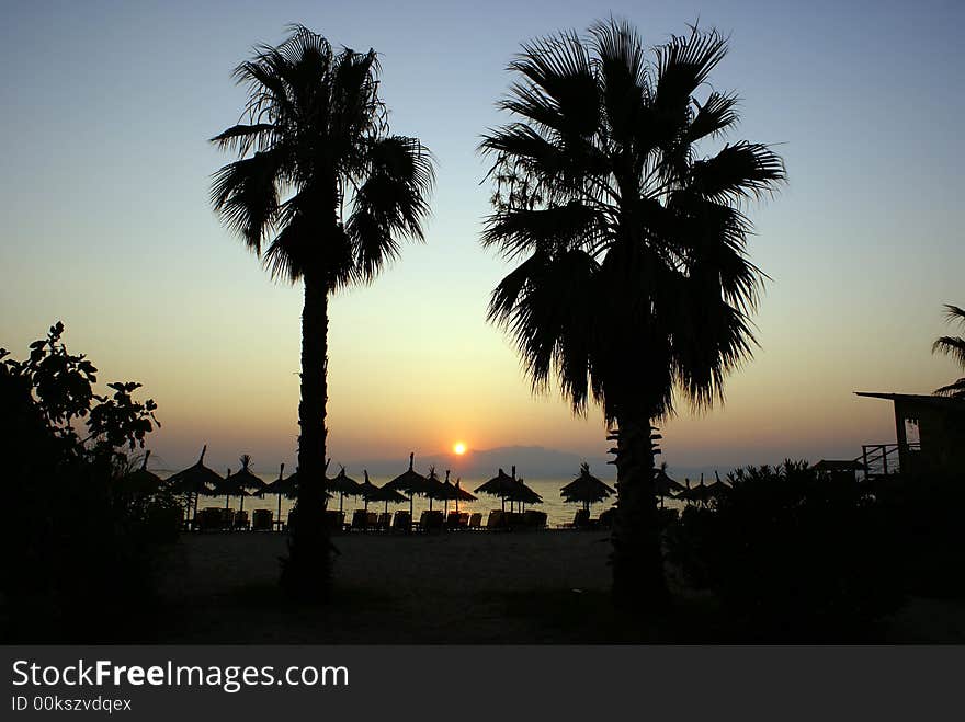 Landscape of golden sunset, Greece. Landscape of golden sunset, Greece