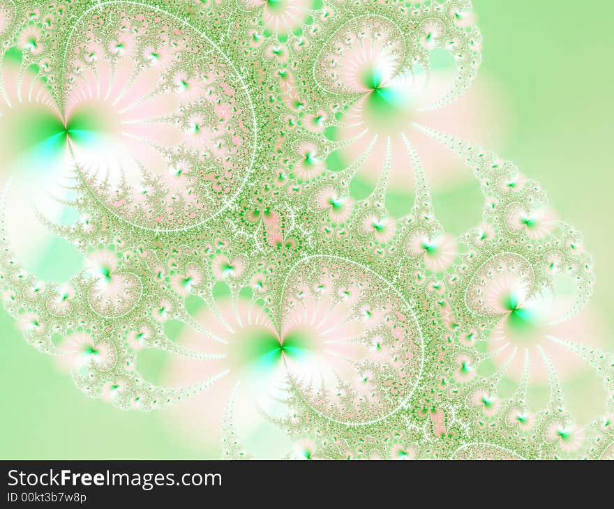 Beautiful abstract flowers. Fractal image. Beautiful abstract flowers. Fractal image