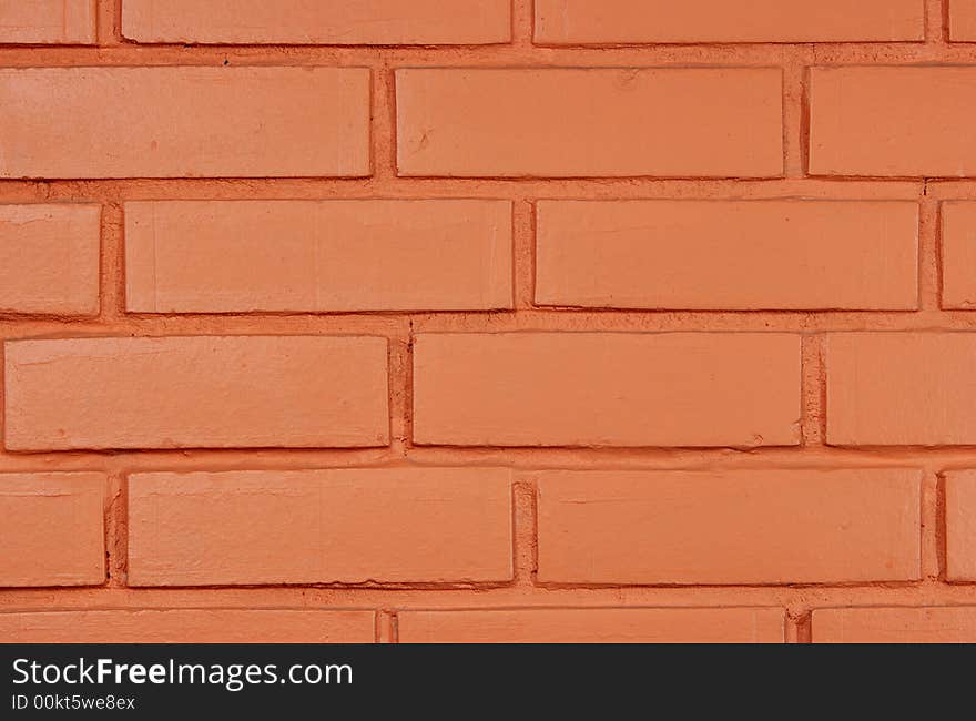 Close-up of brick wall may be used as background