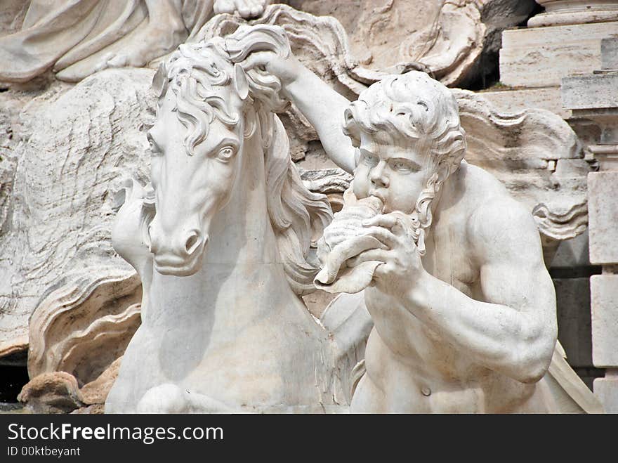 Trevi Fountain detail