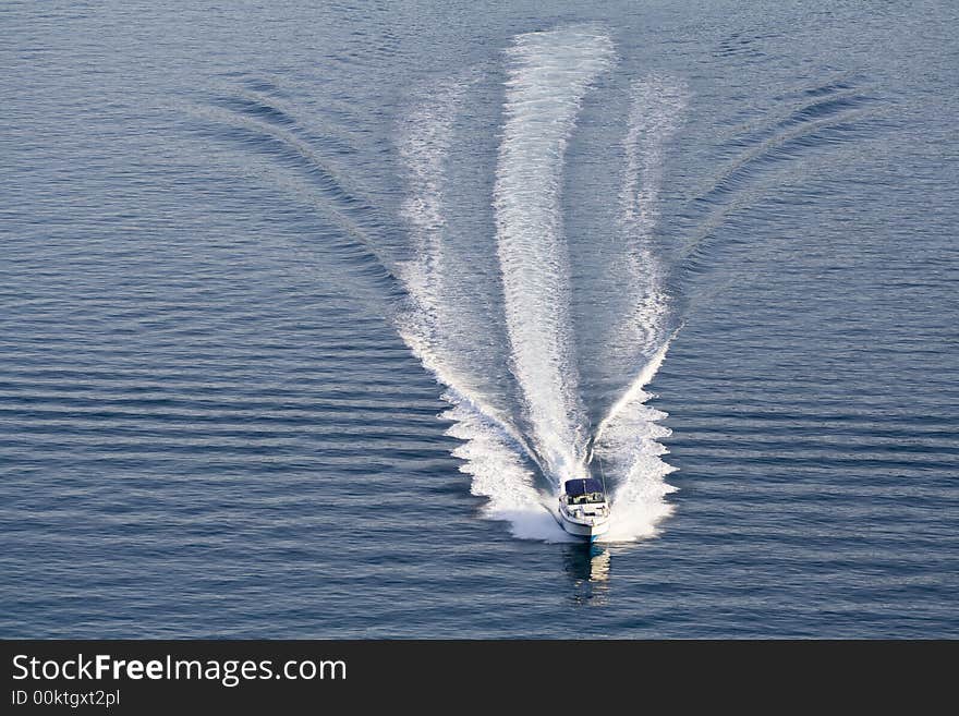 Nautical vessel on the sea