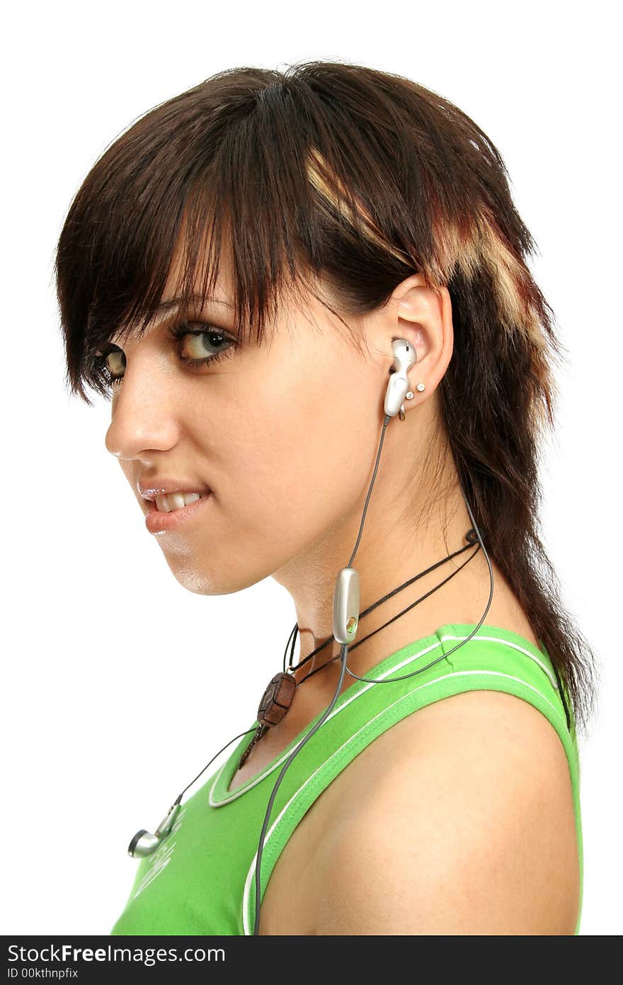 Young girl with headphones