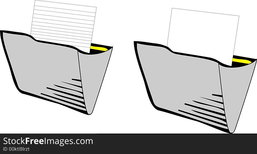 Illustration of folders with a sheet