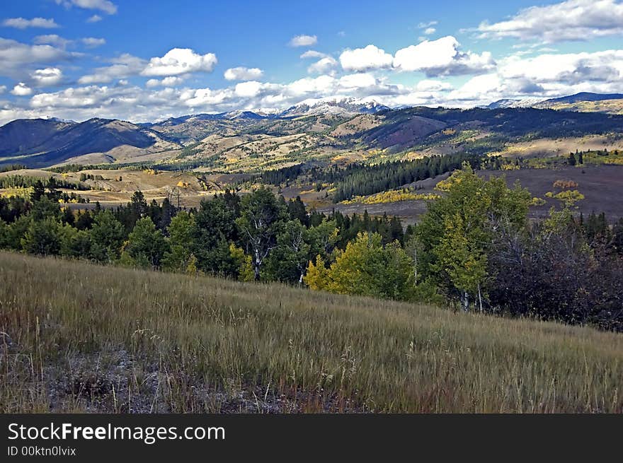 Landscape at Tetons NP with Snow