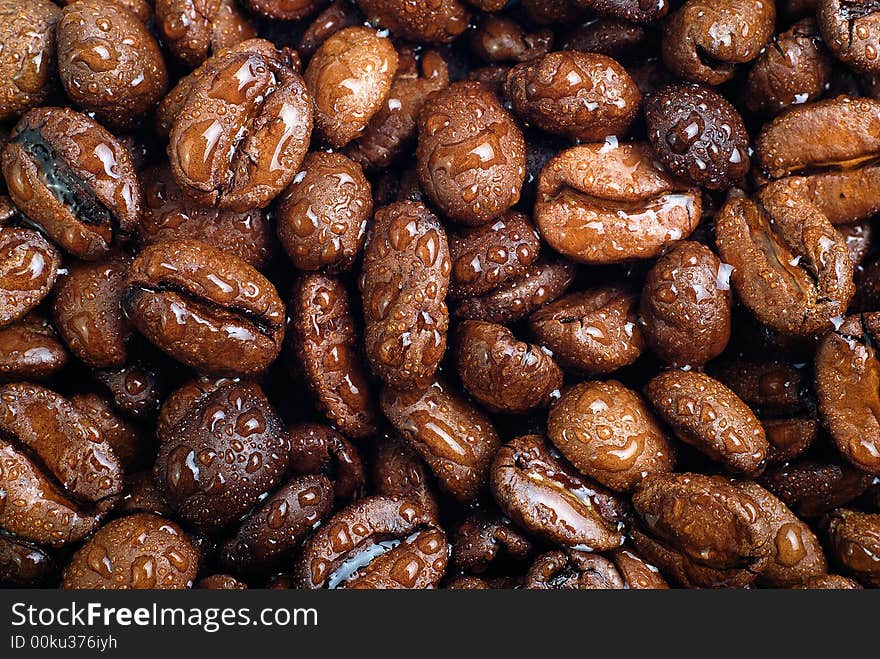 A close-up shot of coffee beans