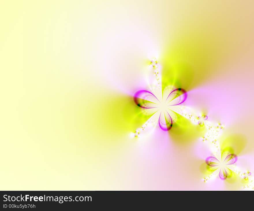 Abstract flowers on a light background. Abstract flowers on a light background