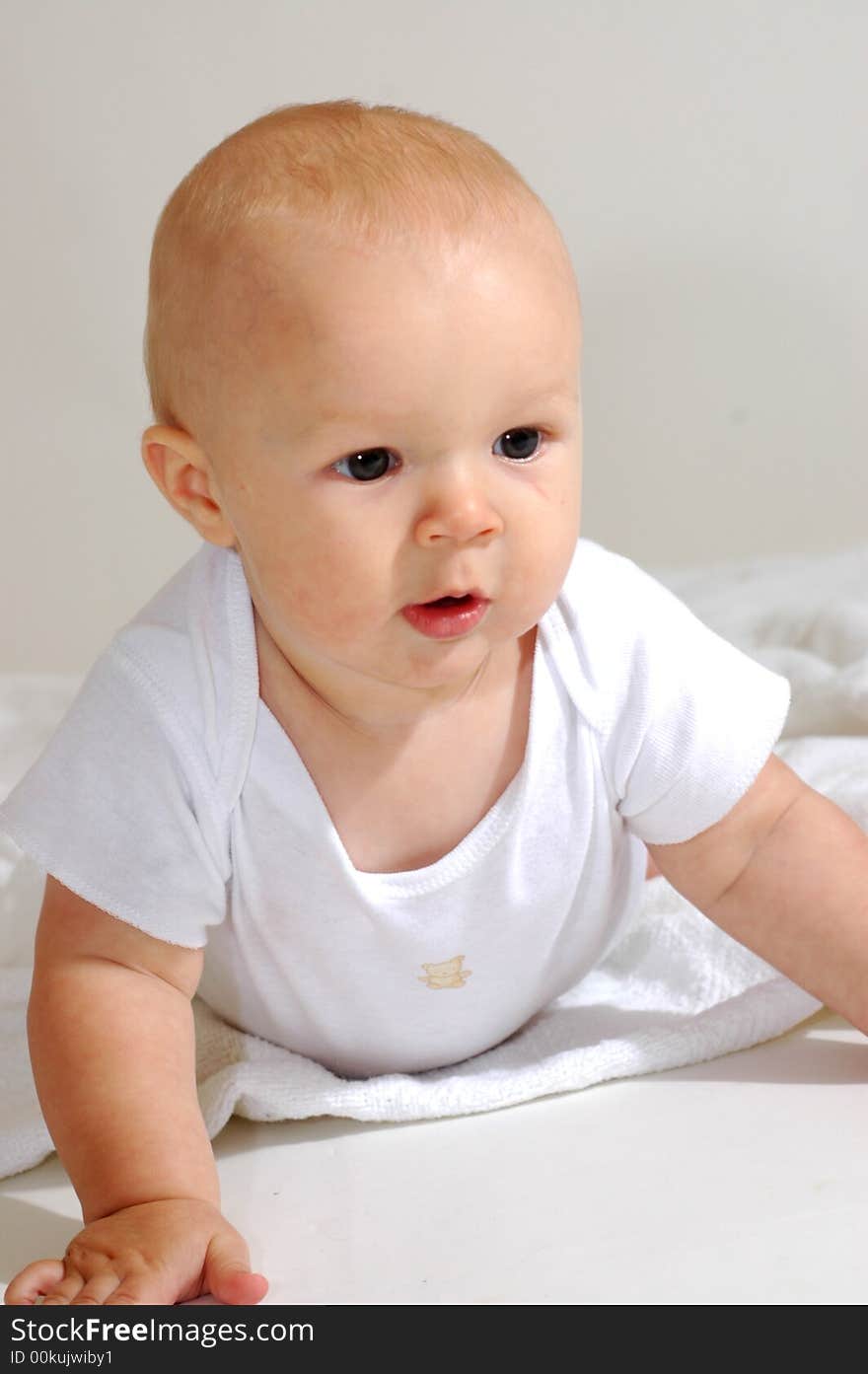 A charming portrait of a little baby boy.  He is 6 months old in this series. A charming portrait of a little baby boy.  He is 6 months old in this series.