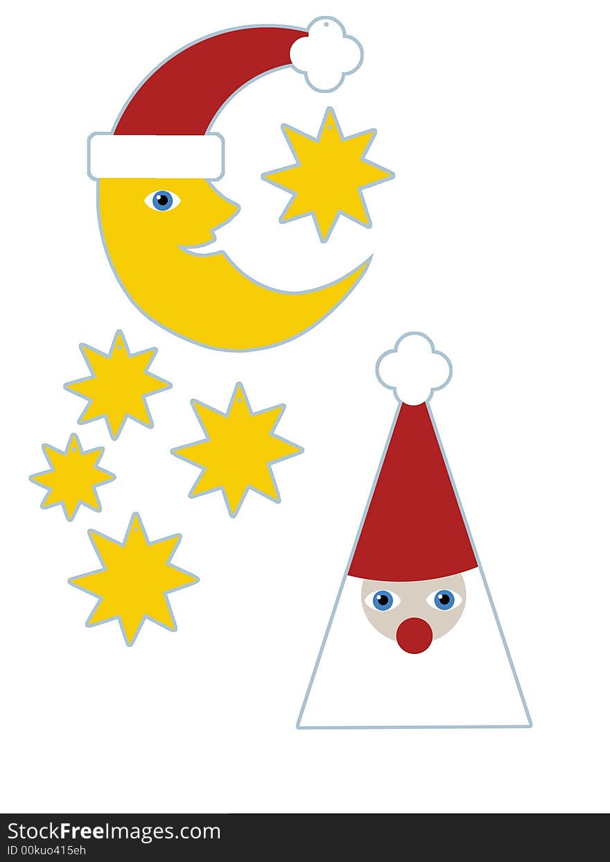 Christmas decoration, use as cut-out or illustration.