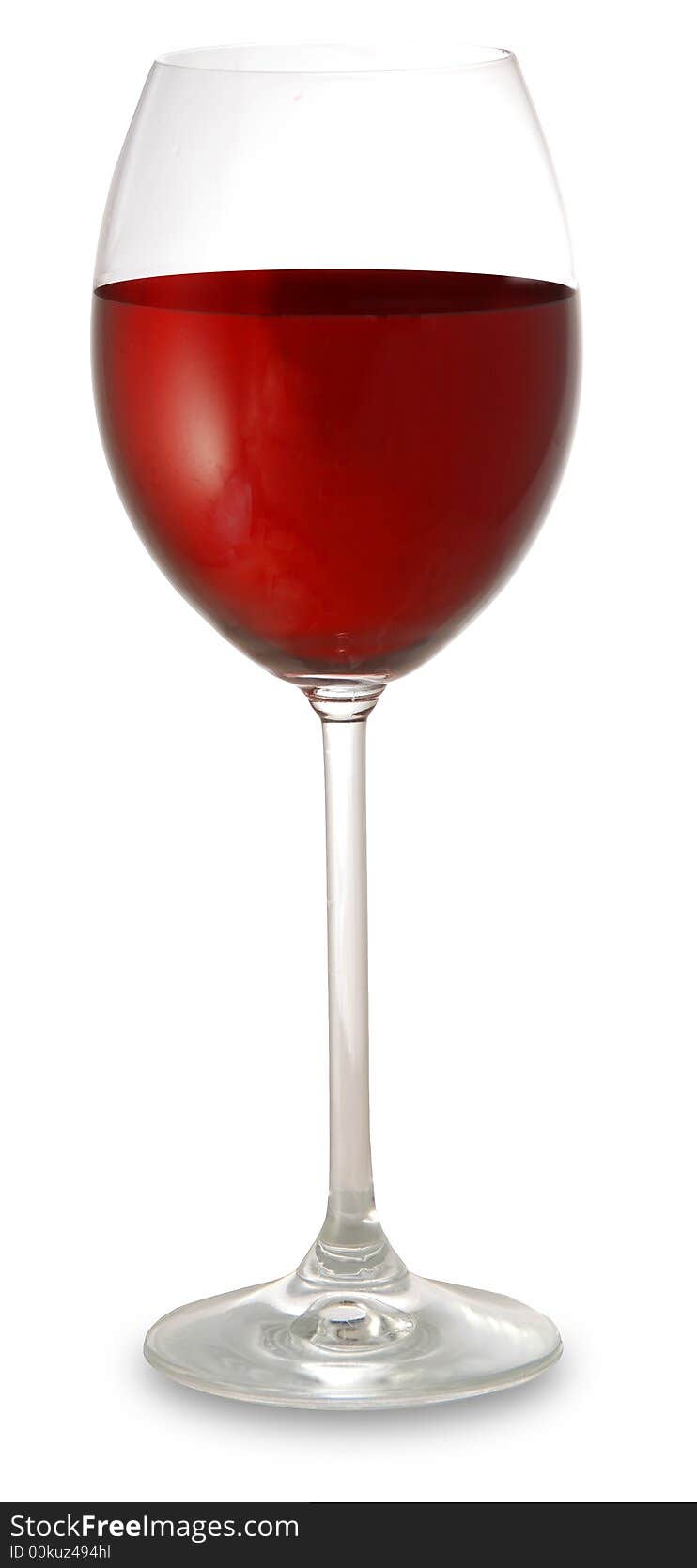 Red wine isolated on white background