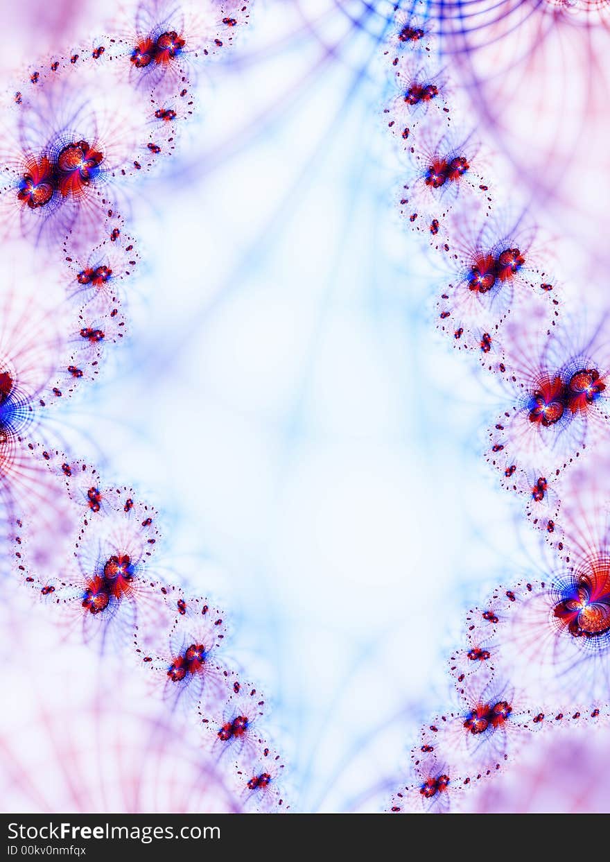 Abstract flowers on a light background. Abstract flowers on a light background