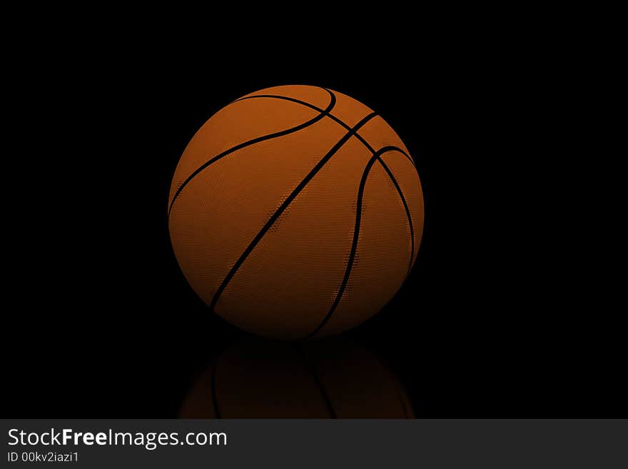 Basketball isolated on black backround