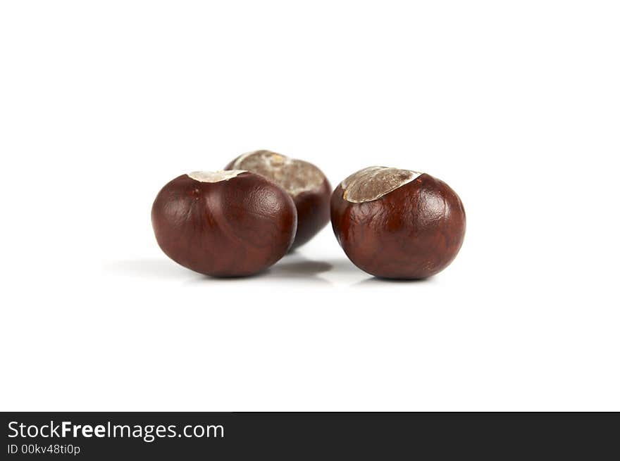 Chestnuts Isolated On White