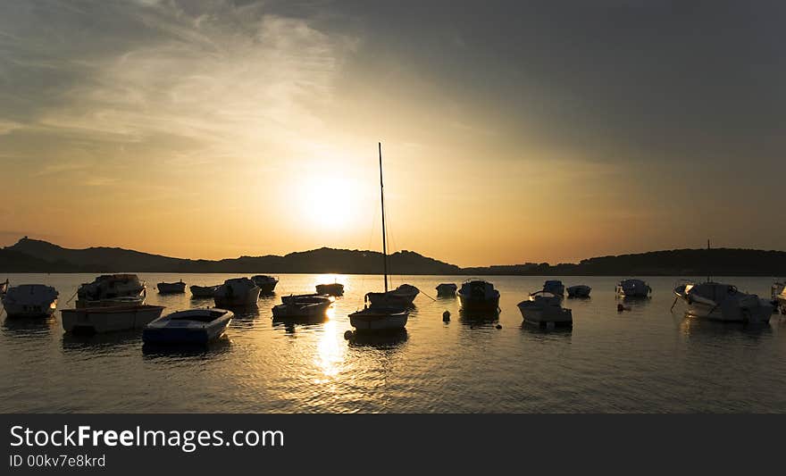 Boats in a french little harbour. Boats in a french little harbour