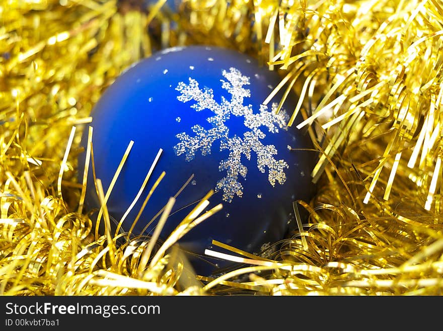 blue christmas ball