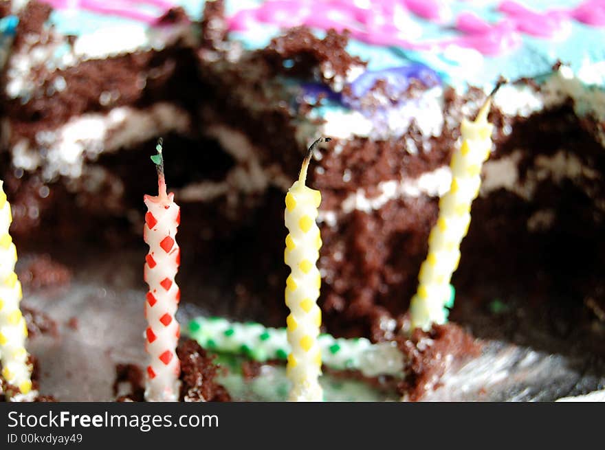 Birthday chocolate cake with candle. Birthday chocolate cake with candle