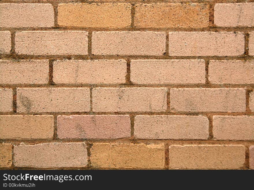 A section of brick wall for use as background or texture. A section of brick wall for use as background or texture