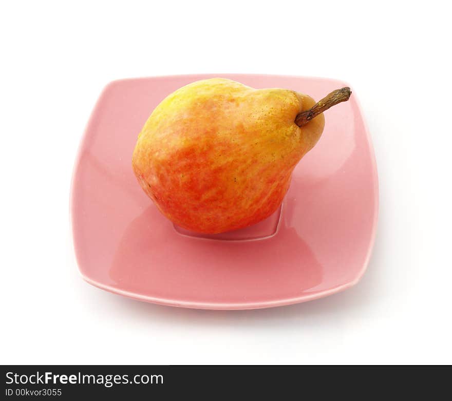 Pear on the saucer