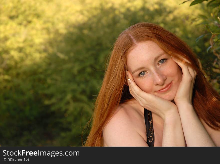 Portrait of Auburn Haired girl. Portrait of Auburn Haired girl