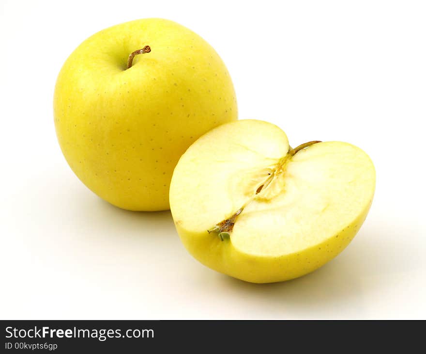 Two yellow apples