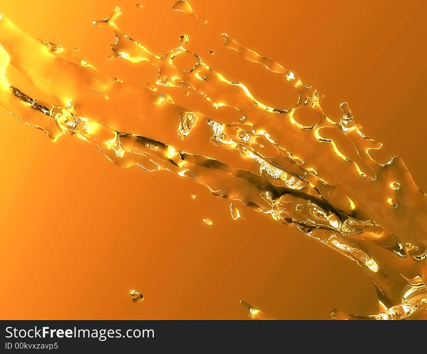 Splashing water abstract with gradient background