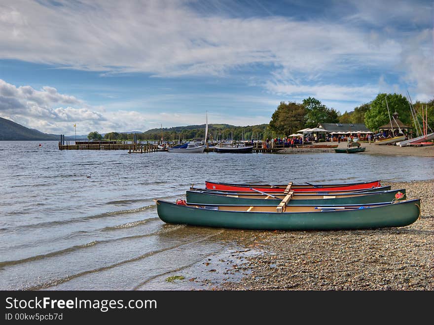 Canoes on Coniston water