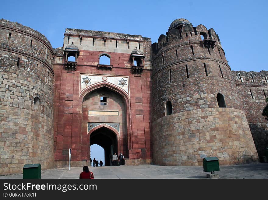 Gateway to old fort in northern India. Gateway to old fort in northern India