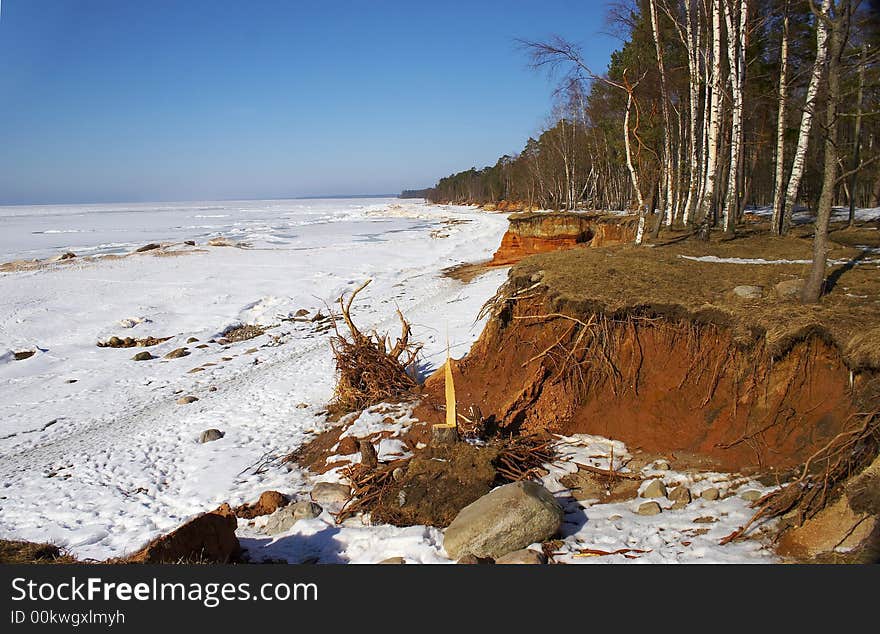 Winter scene of shore in Latvia. Taken with a Canon EOS D20. Winter scene of shore in Latvia. Taken with a Canon EOS D20