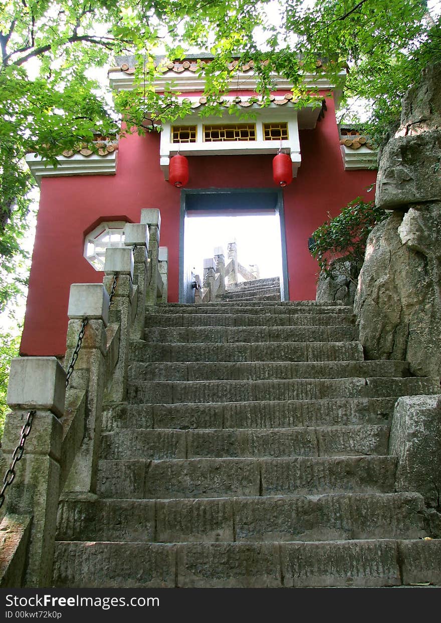 This is the an entry way leading up the Solitary Beauty Peak in Guilin, China. This is the an entry way leading up the Solitary Beauty Peak in Guilin, China.