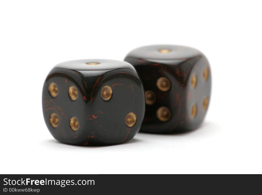 Two black dice