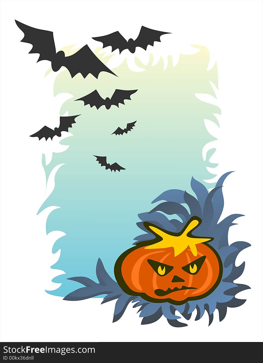 Pumpkin And Bats