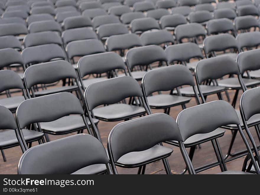 Sitting chairs places before concert