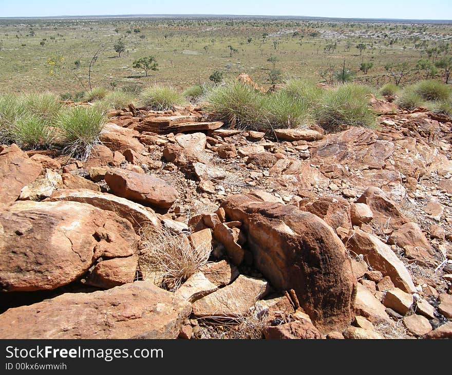 Wolfe creek meteorite crater, landscape view