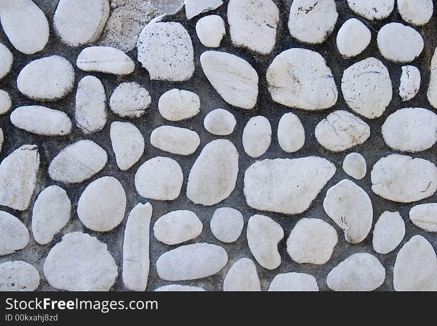 Texture of white wall with stones. Texture of white wall with stones