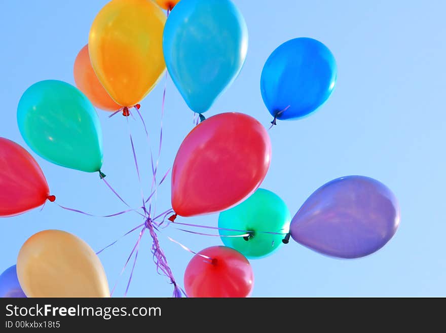 Vivid balloons in the sky