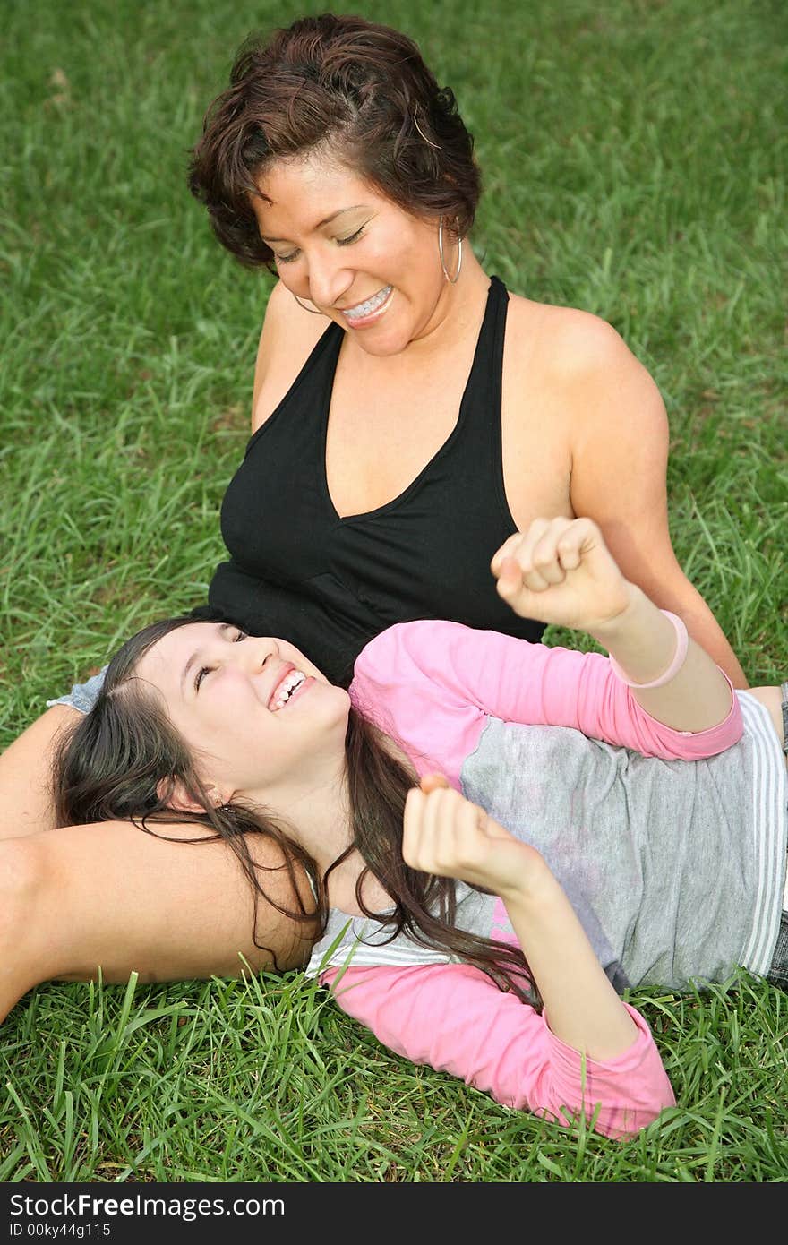 Mother with daughter