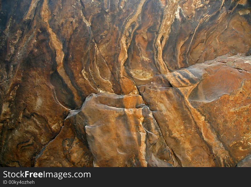 Close-up of sandstone cave ceiling. Background or wallpaper. Close-up of sandstone cave ceiling. Background or wallpaper.