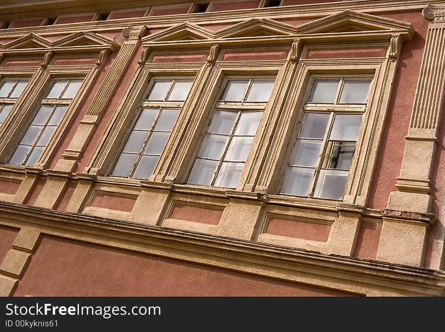 Facade of a building in Ohrid, Macedonia. Facade of a building in Ohrid, Macedonia.