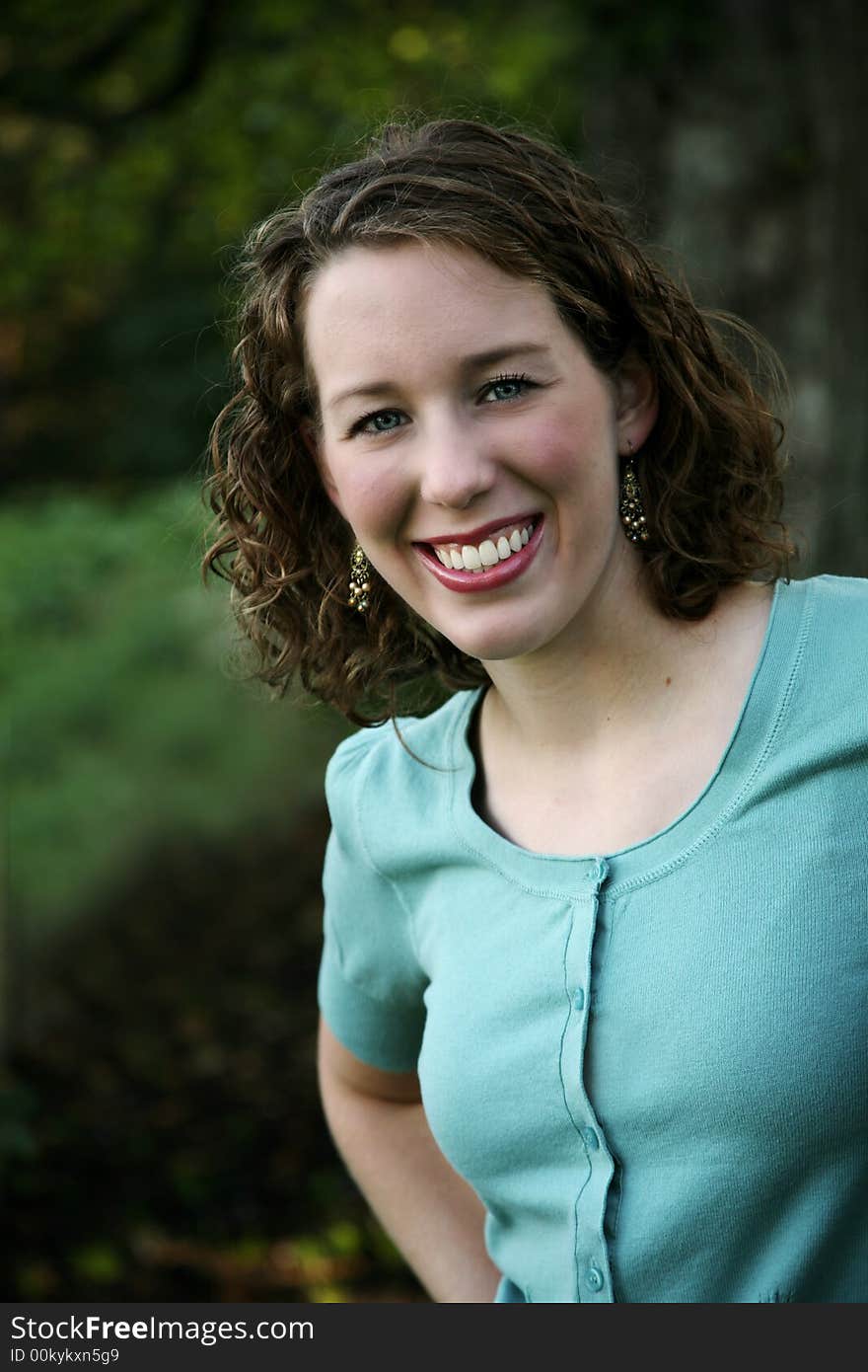 Portrait of a highschool senior in an outdoor setting. Portrait of a highschool senior in an outdoor setting