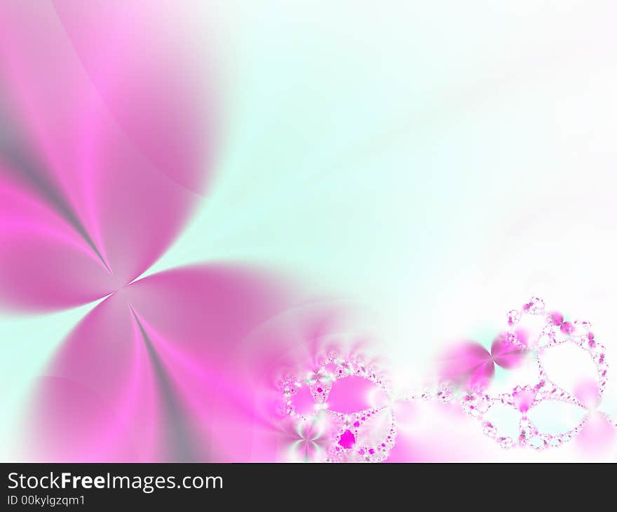 Floral fantasy. Flowers. Fractal illustration