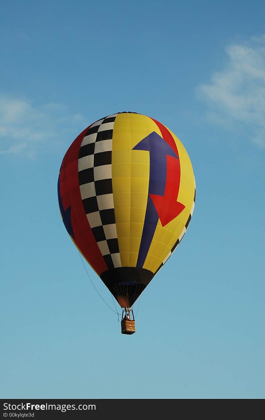 Hot air balloon floating in the sky. Hot air balloon floating in the sky.