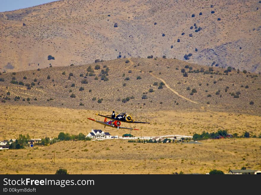 War birds in flight in Reno Nevada