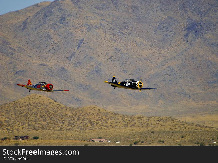 War birds in flight in Reno Nevada