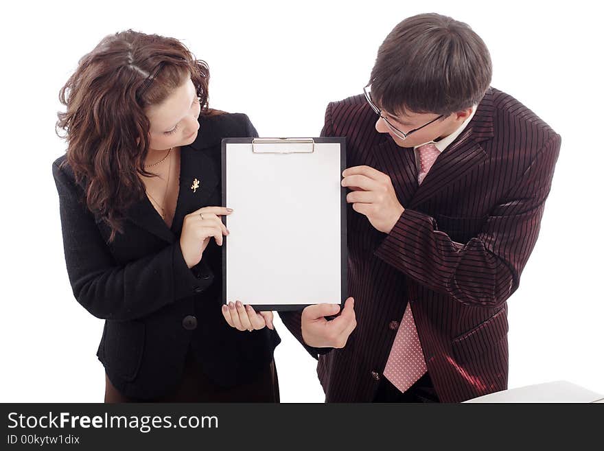 Group of business people working together. Shot in studio. Group of business people working together. Shot in studio.