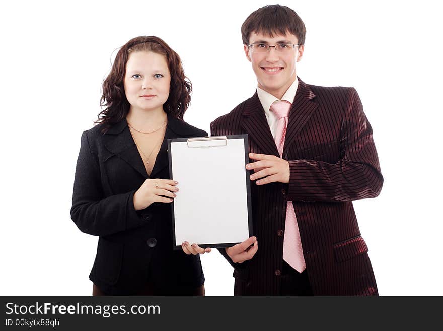 Group of business people working together. Shot in studio. Group of business people working together. Shot in studio.