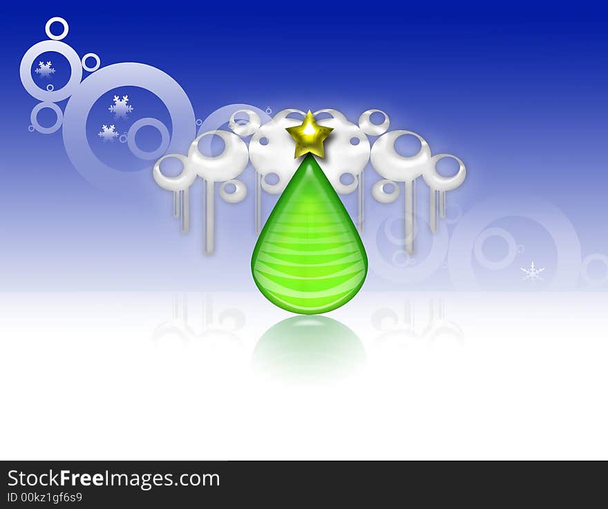 An abstract christmas tree in a modern background ready for next festivity. An abstract christmas tree in a modern background ready for next festivity