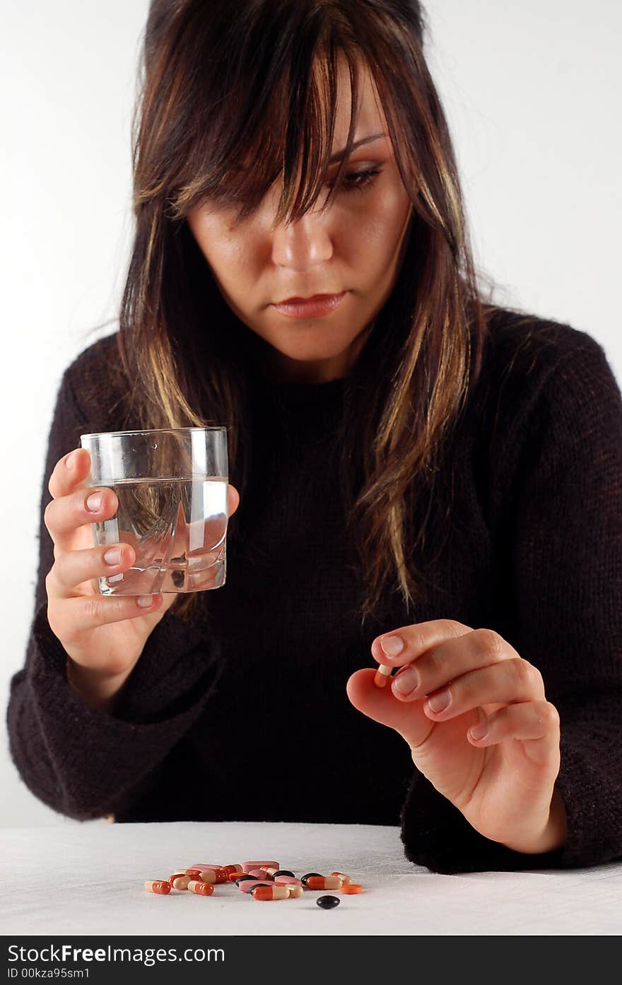 Woman with pills 4