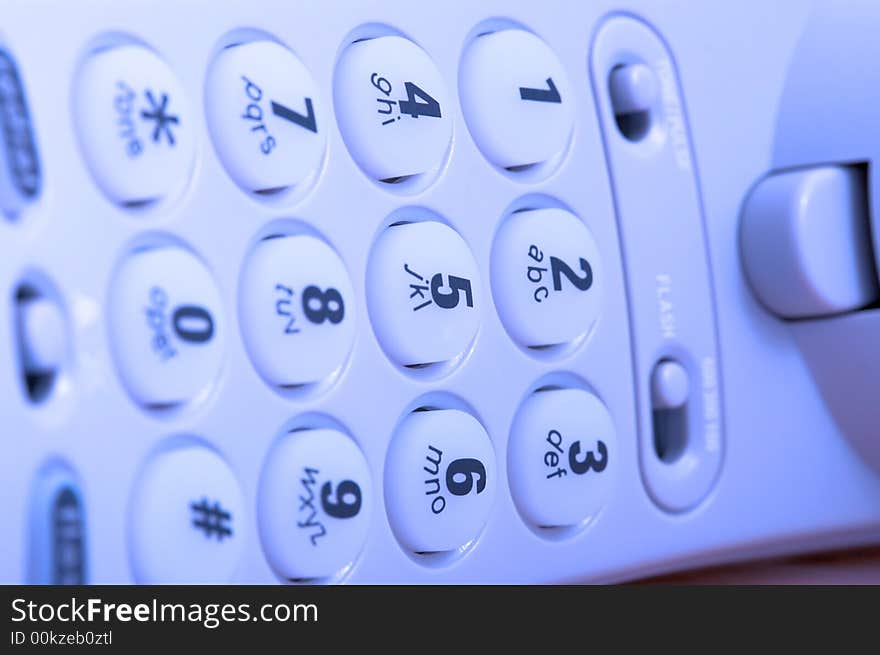 Close up shot of a telephone keypad