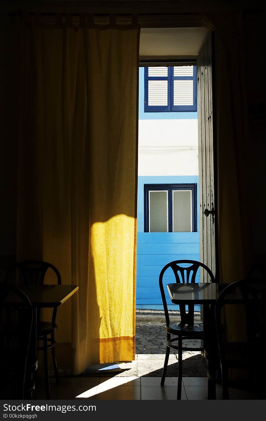 Entrance of a bar room. Entrance of a bar room